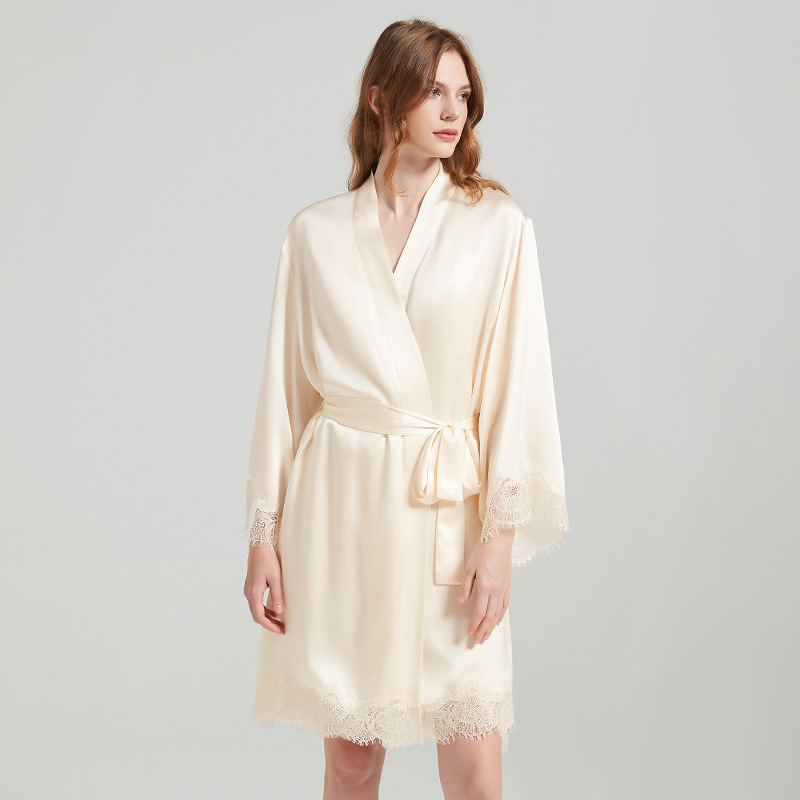 Setelan Baju Tidur Sutra Mulbe - Robe Silk Women ulasan dan harga