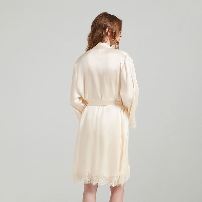Setelan Baju Tidur Sutra Mulbe - Robe Silk Women ulasan dan harga